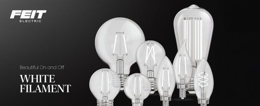 Feit Electric a variety of White Filament Bulbs
