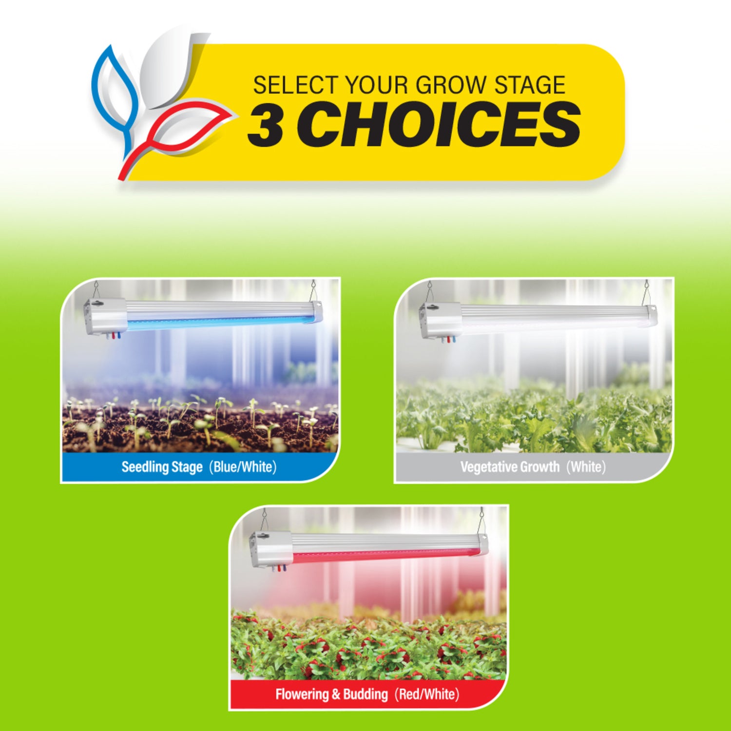 24 in. Vertical Mount Adjustable Spectrum LED Grow Light