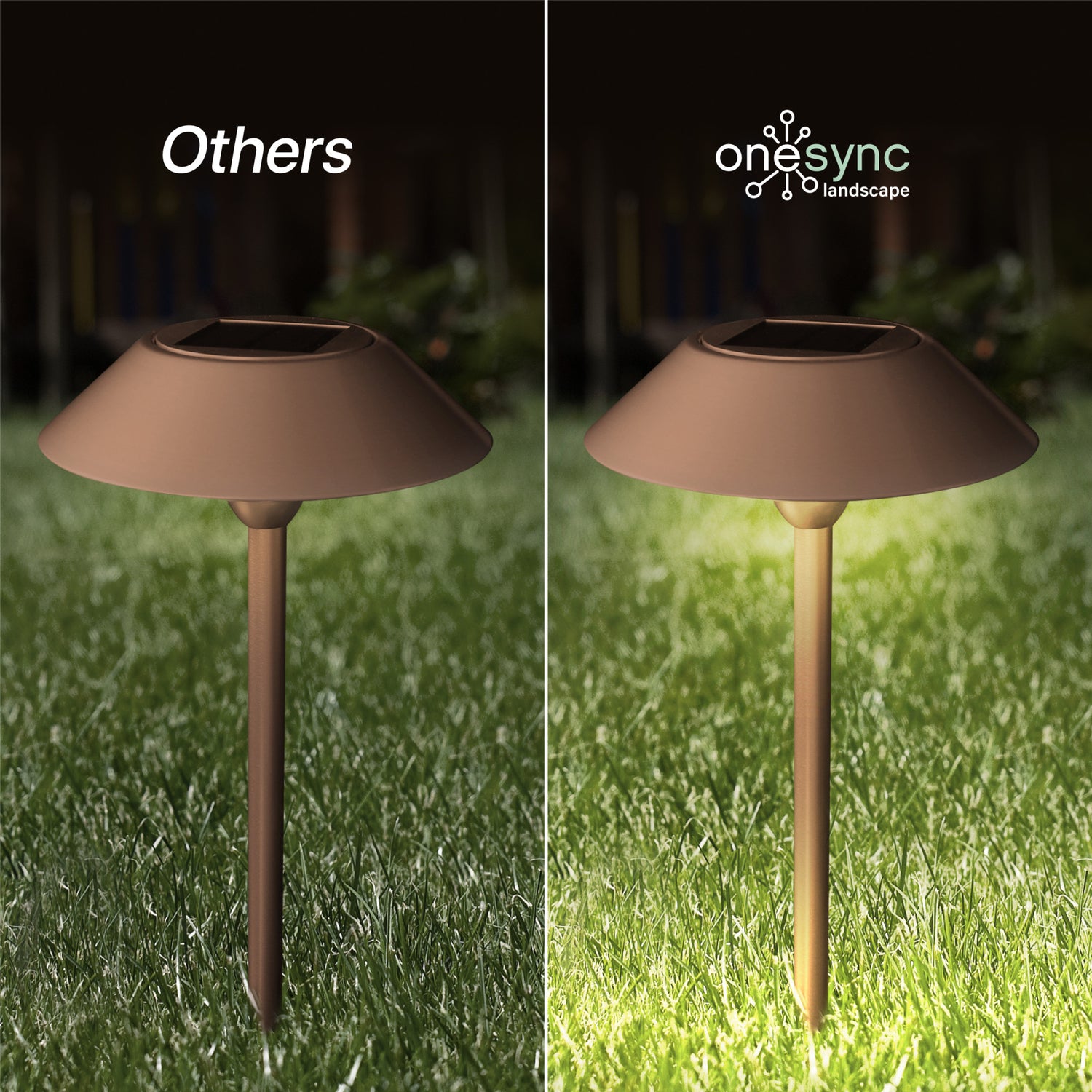 12 in. OneSync Landscape Bronze Solar Pathway Light