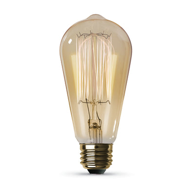 40W Warm White (2100K) Amber Glass Incandescent Light Bulb