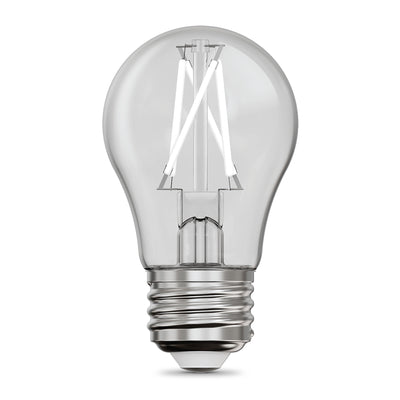 5W (40W Replacement) Soft White (2700K) A15 E26 Base Exposed White Filament LED Light Bulb (2-Pack)