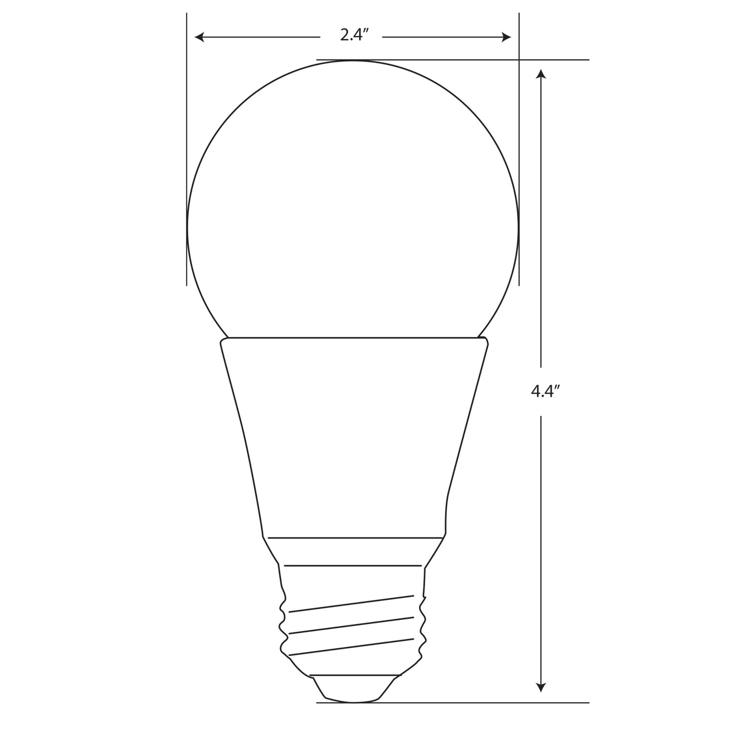 8.8W (60W Replacement) Daylight (5000K) A19 Dusk to Dawn Outdoor LED Light Bulb