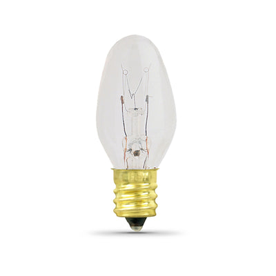 15W Soft White (2700K) E12 Base C7 Incandescent Light Bulb (2-Pack)