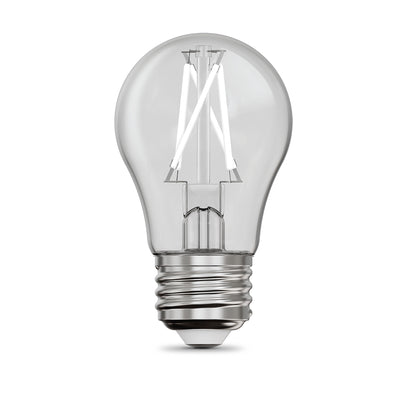 8W (60W Equivalent) Soft White (2700K) A15 E26 Base Exposed White Filament LED Light Bulb (2-Pack)