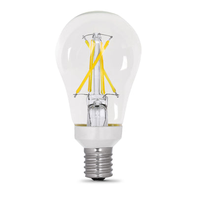 8.3W (60W Replacement) Bright White (3000K) E17 Base A15 Filament LED Bulb (2-Pack)