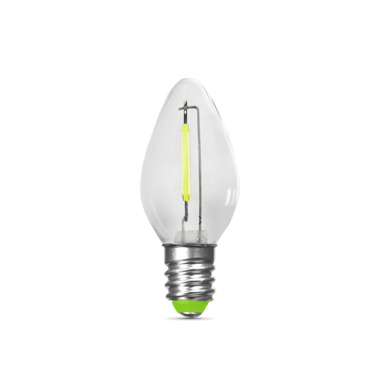 Green C7 Holiday & Party LED Light Bulb (2-Pack)