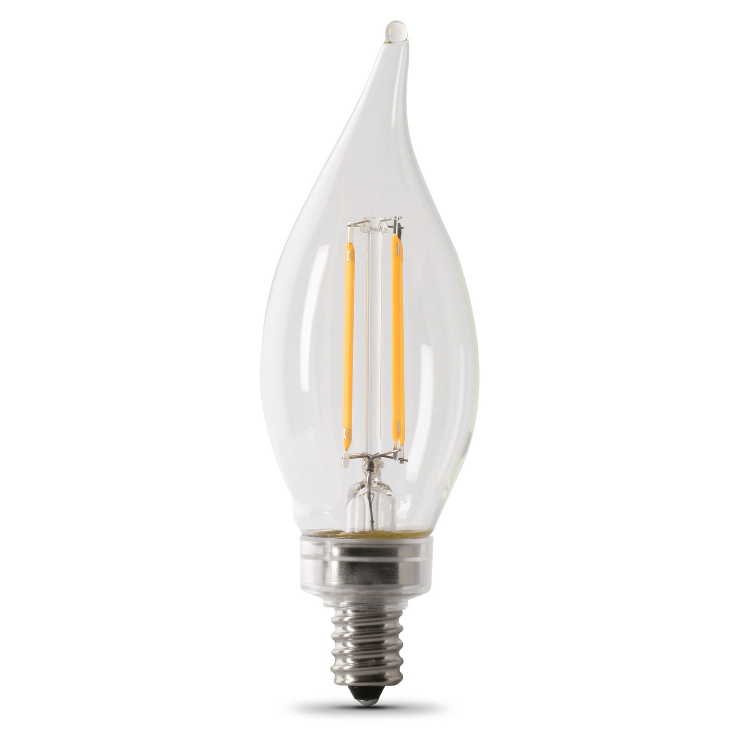 60W Replacement Flame Tip Daylight Filament LED (4-Pack)