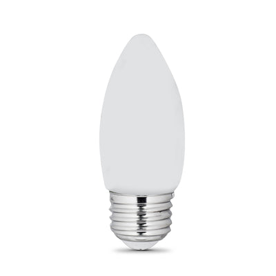 5.5W (60W Replacement) Soft White (2700K) B10 Base Torpedo Tip Dimmable LED Enhance Frosted Glass Light Bulb (2-Pack)