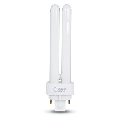 13W Soft White (2700K) PLD Double Twin Tube G24Q-1 Base Compact Fluorescent Light Bulb