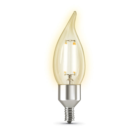 3.3W (40W Replacement) CA10 E12 Dimmable Clear Glass Vintage Decorative Smart Wifi LED Light Bulb, Soft White