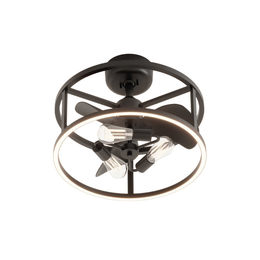Katalyst Collection LED Decorative 3-Light Ceiling Fan, Matte Black