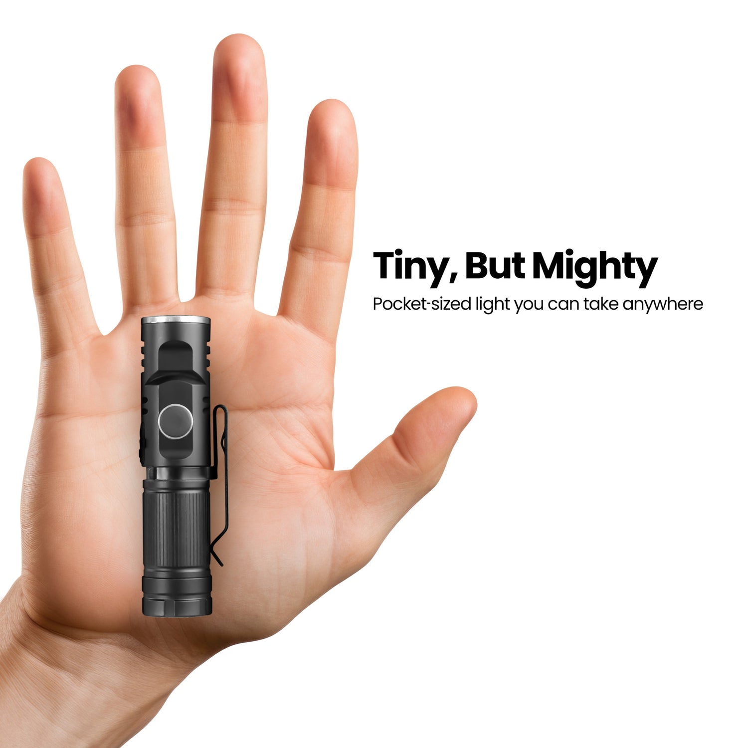 Rechargeable LED Pivot Flashlight with Magnetic Base and Clip