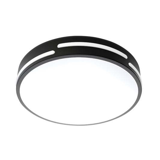 14 in. Dimmable Adjustable White LED Ceiling Fixture with Motion Night Light, Matte Black