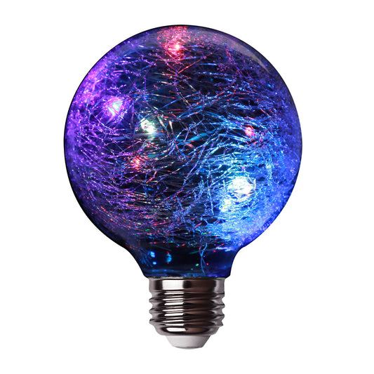 Crackle Glass RGB G25 LED Fairy Light