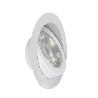 4 in. 11W (50W Replacement) Selectable White (5CCT) Tethered J-Box Adjustable Angle Recessed LED Downlight with Switch Mode