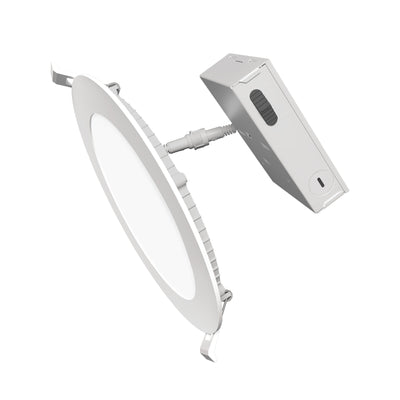 6 in. 9.4W (65W Replacement) Adjustable White Canless LED Recessed Lights with Switch Mode and Motion Night Light