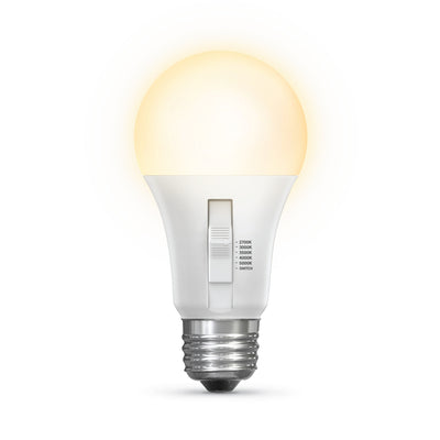 12.2W (75W Replacement) Adjustable White E26 Base A19 Dimmable LED Bulb with Switch Mode (2-Pack)