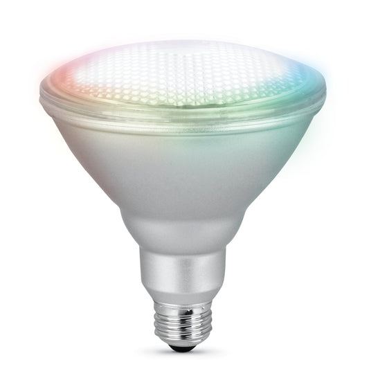 11.1W (90W Replacement) Color Changing E26 Base PAR38 Dimmable Alexa Google Smart LED Light Bulb