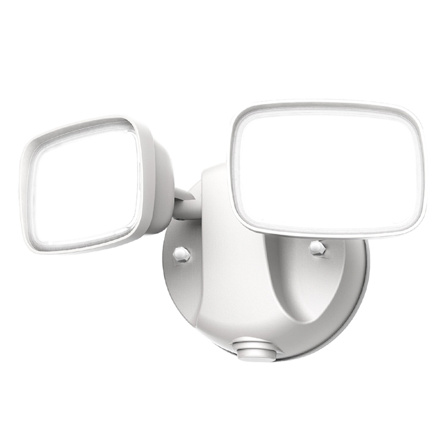 9 in. 28W Tunable White Smart Dual Head LED Security Flood Light, White