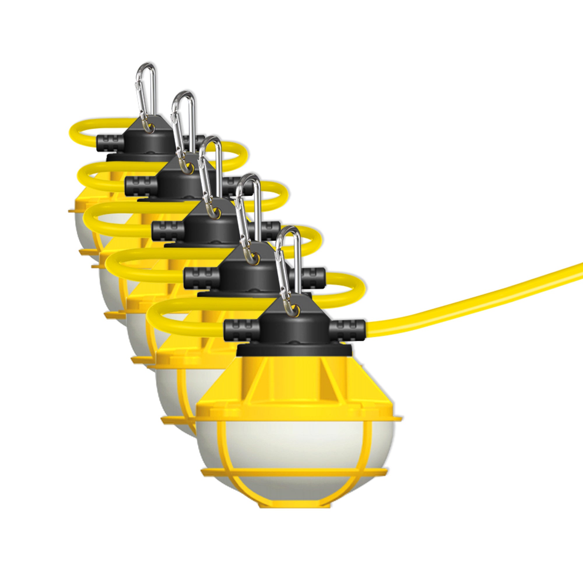 50 ft. 8000 Lumens ProSeries 5 Lamp Flood String LED Work Light