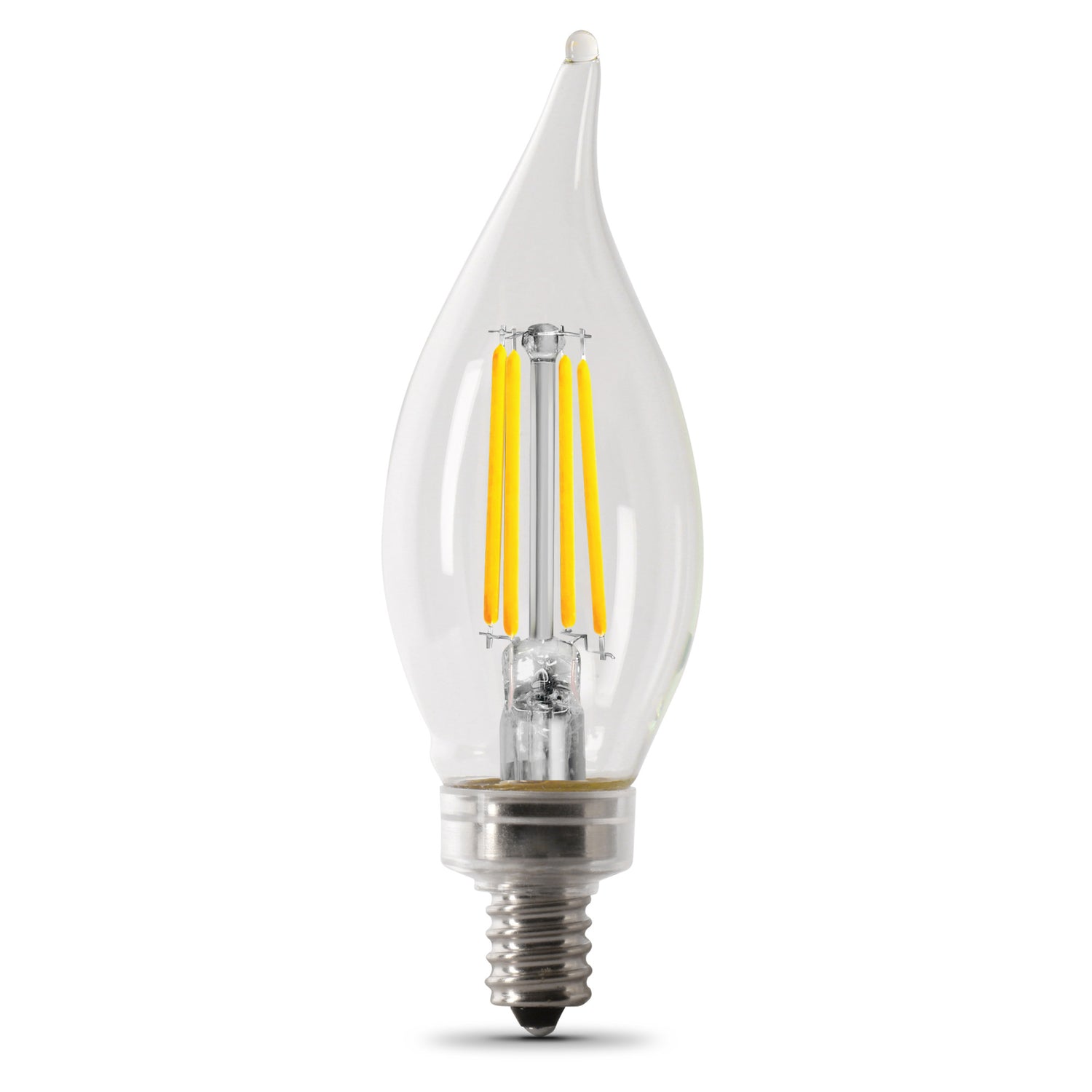 3.3W (40W Replacement) Soft White (2700K) Clear BA10 Dimmable LED Filament Enhance (2-Pack)