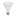 White LED light bulb on a white background