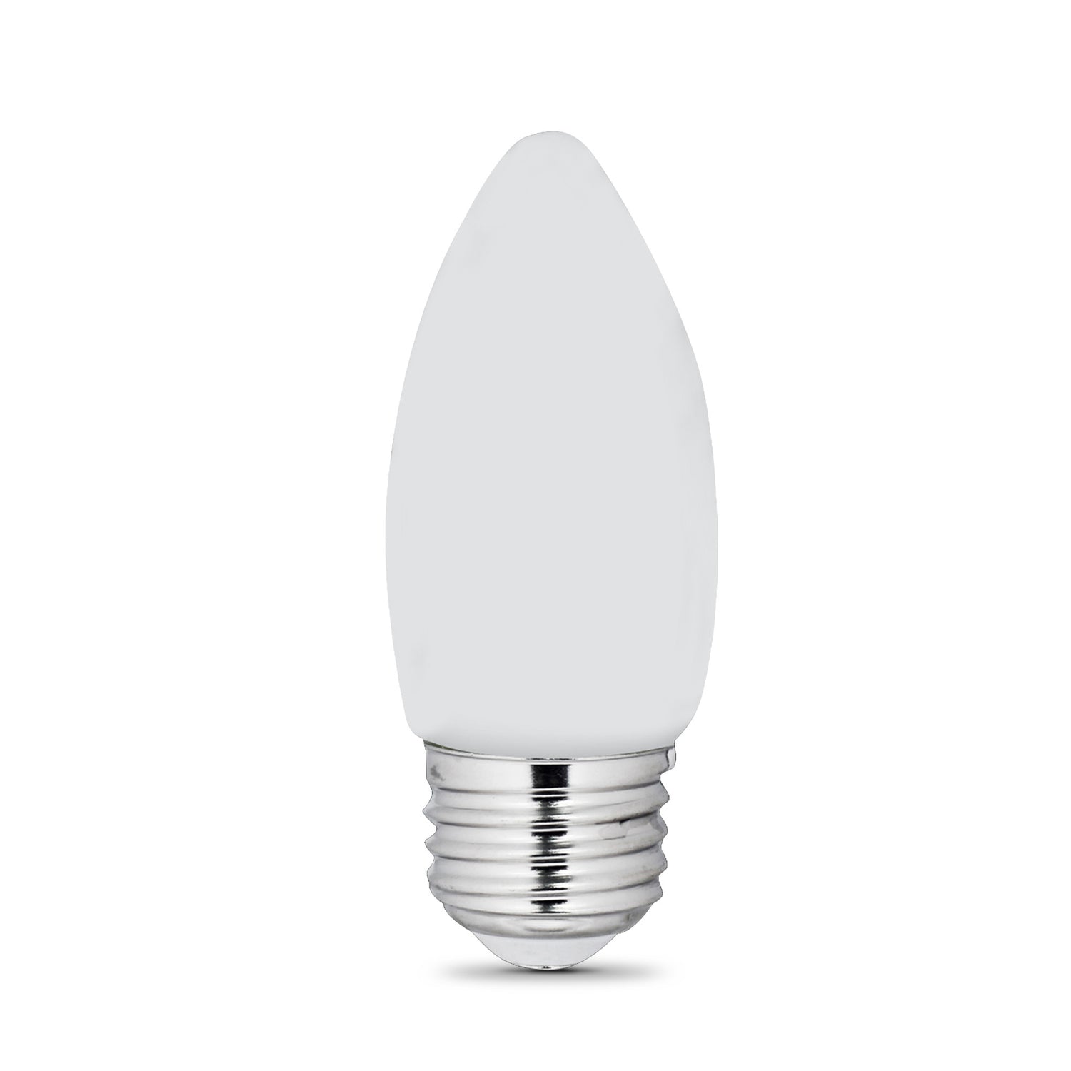 5.5W (60W Replacement) Soft White (2700K) B10 Base Torpedo Tip Dimmable LED Enhance Frosted Glass Light Bulb (2-Pack)