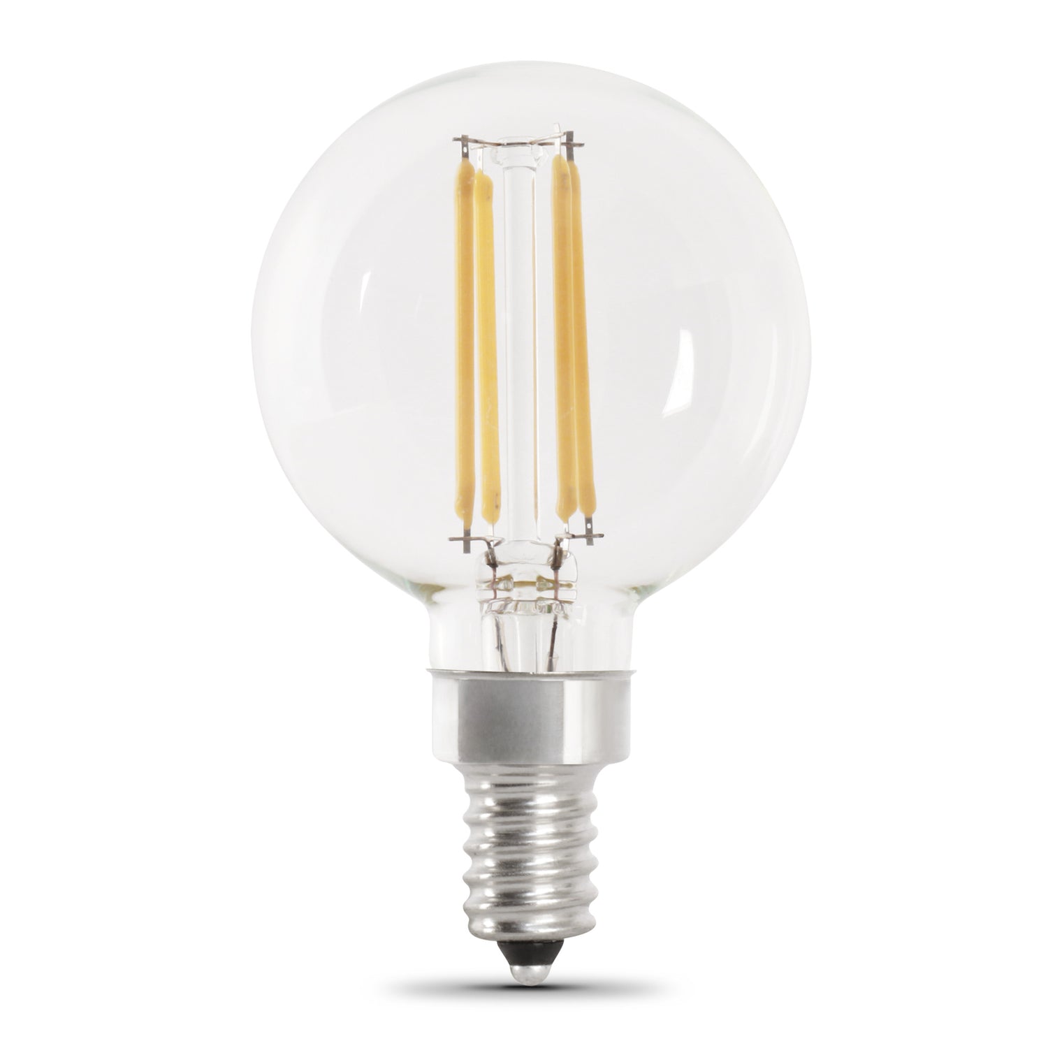 60W Replacement G16 1/2 Daylight Dimmable Enhance Glass Filament Globe LED (2-Pack)