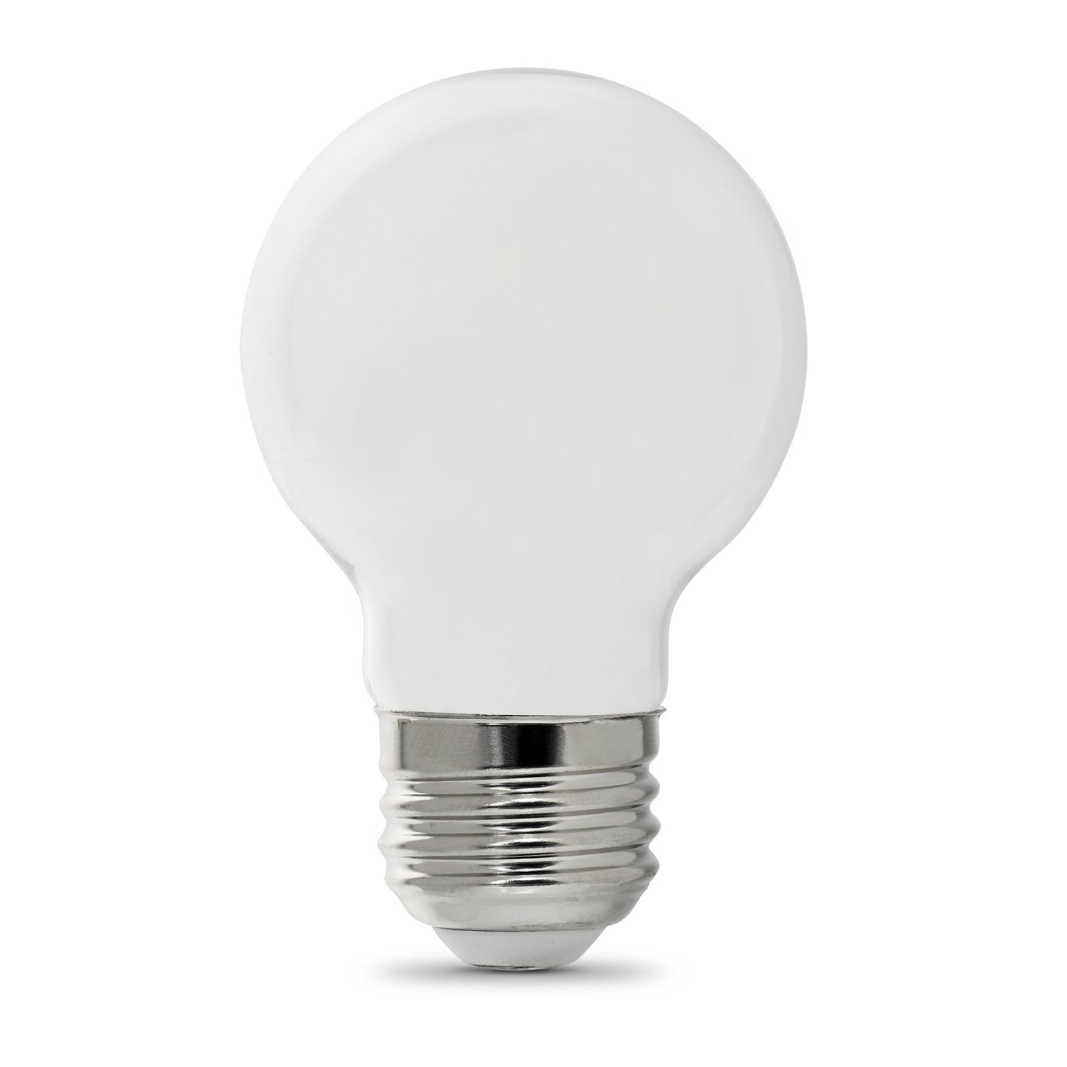 60W Replacement G16 1/2 Medium Base Daylight Dimmable White Enhance Glass Filament Globe LED (2-Pack)