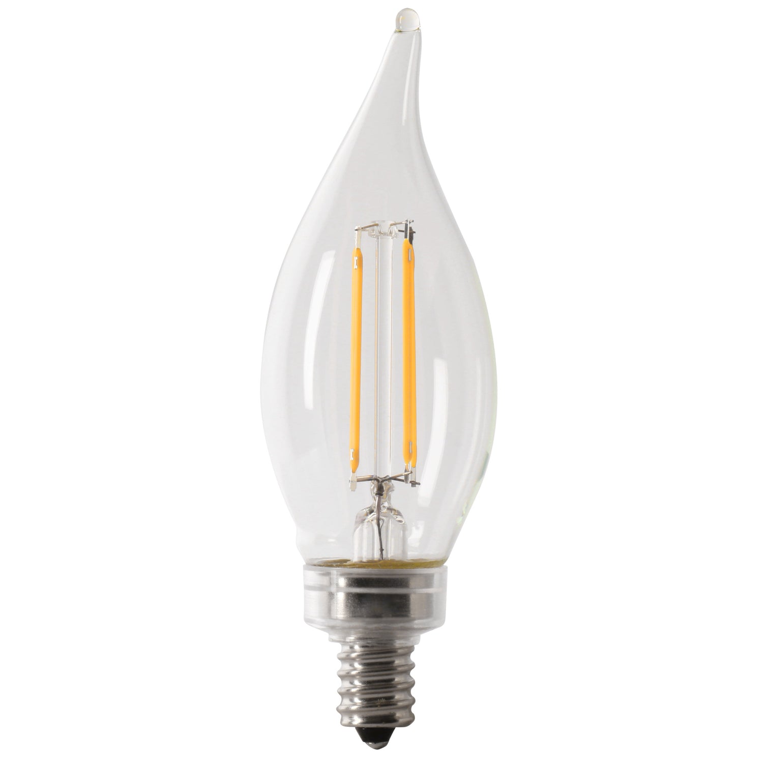 3.3W (40W Replacement) Daylight (5000K) E12 Base BA10 Dimmable Decorative Filament Enhance LED Bulb (2-Pack)