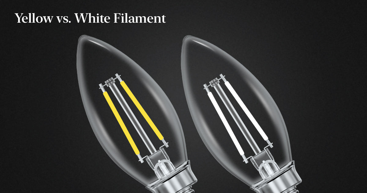 White filament LED lighting bulbs Feit Electric