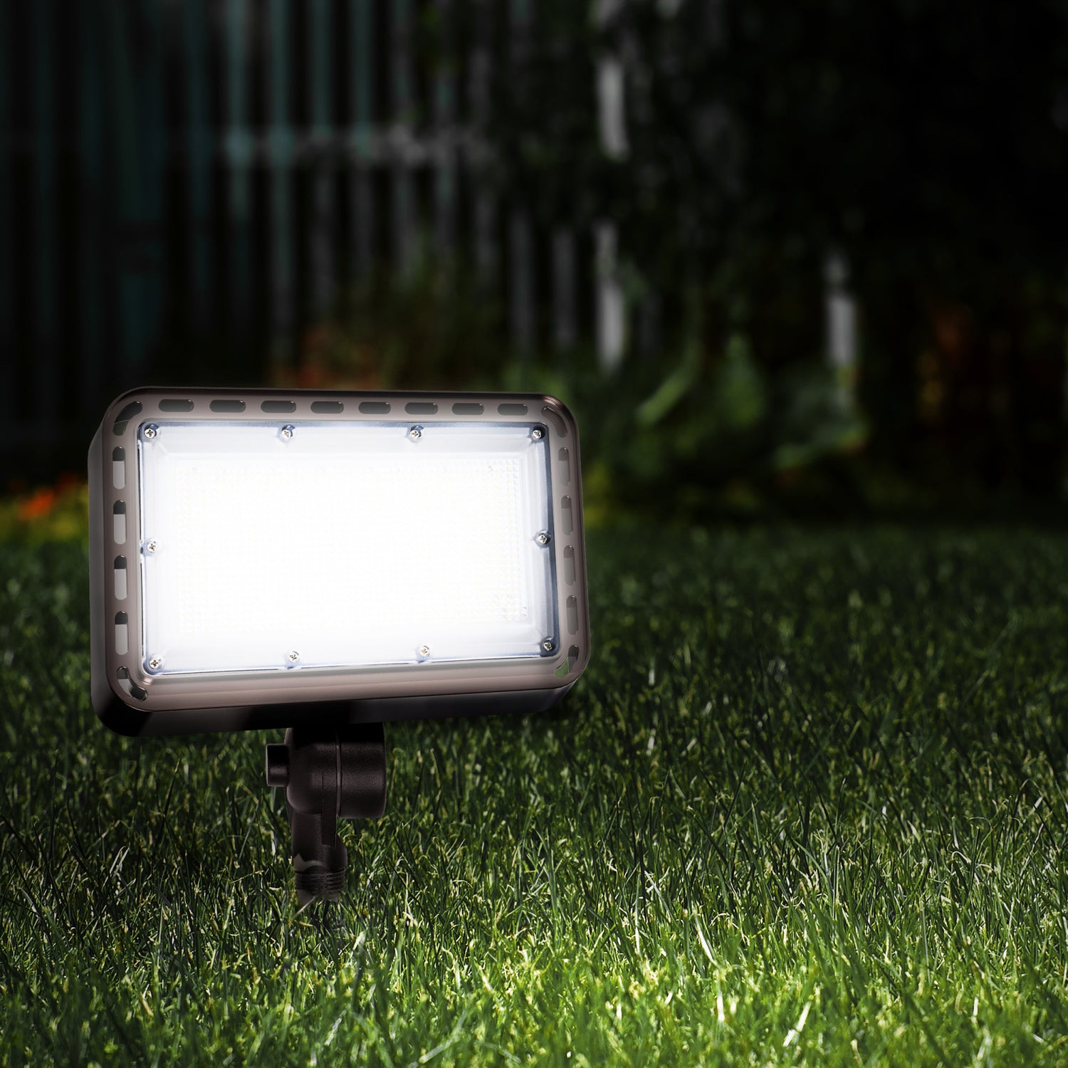 8000/6000/4000 Lumens Adjustable White Commercial Flood Light, Bronze
