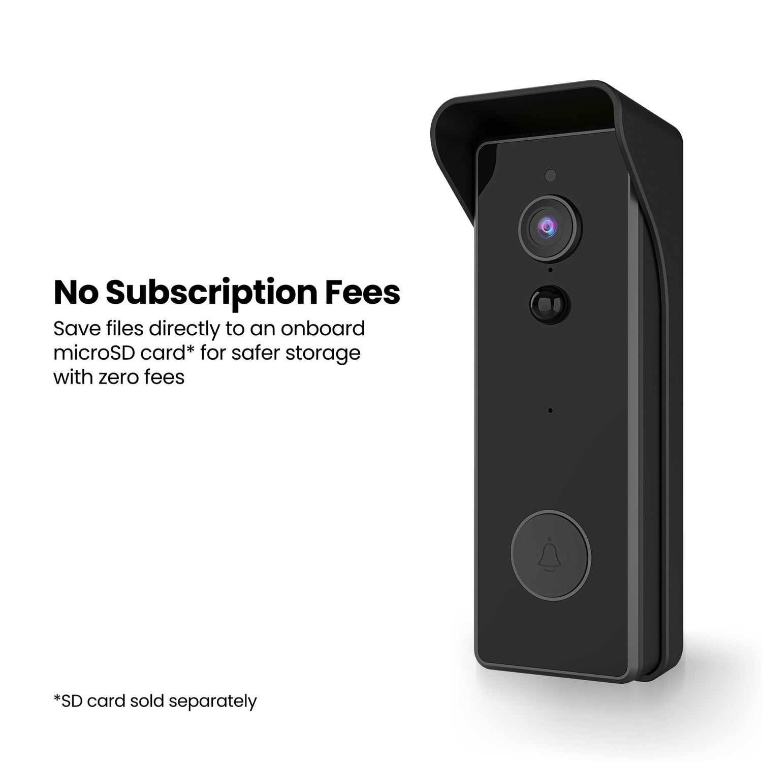 Wired or Battery-Powered Smart Wi-Fi Video Doorbell Camera with Motion Detection and Two-Way Audio