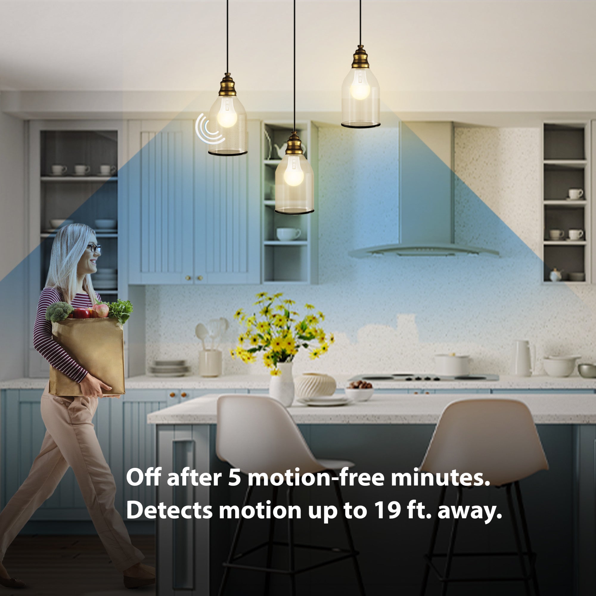 8.8W (60W Replacement) Selectable White E26 Base Motion Sensor LED Bul