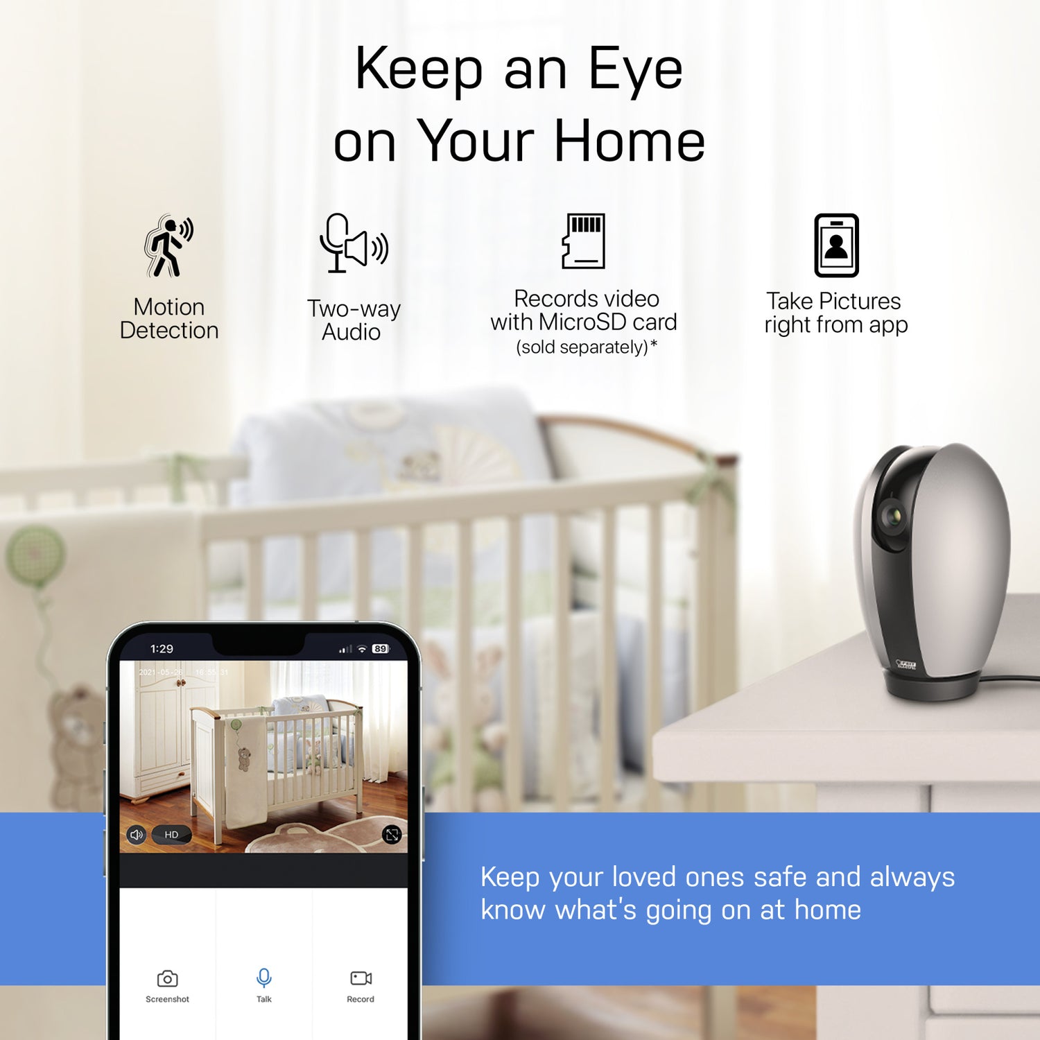 Indoor Pan/Tilt Smart Wi-Fi Camera