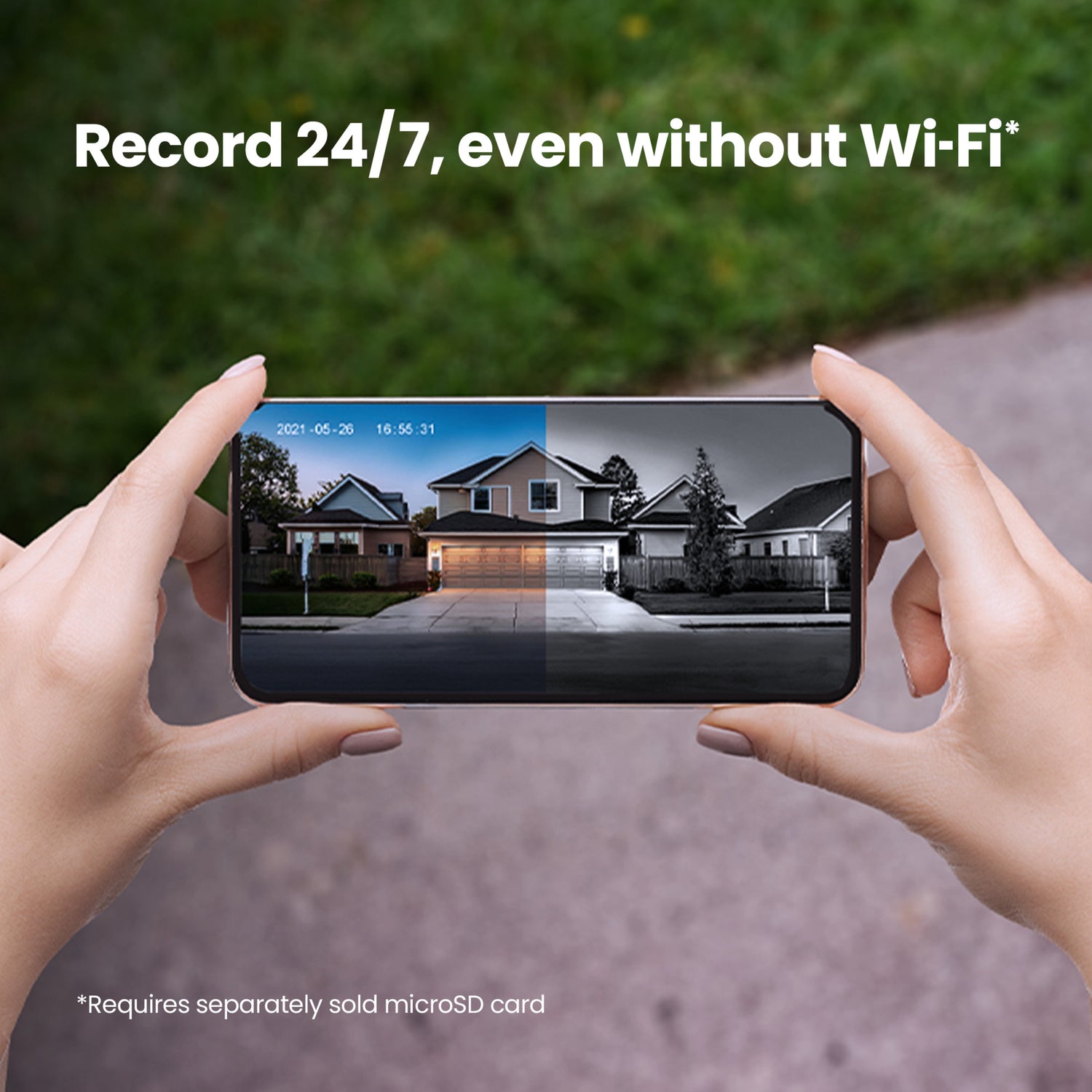 Wired or Battery-Powered Smart Wi-Fi Video Doorbell Camera with Motion Detection and Two-Way Audio