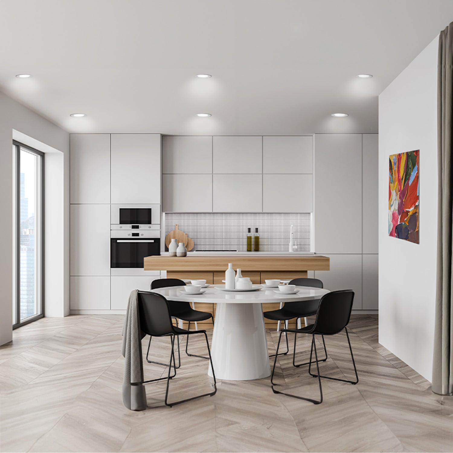 5/6 in. 75W Replacement Daylight (5000K) Baffle Trim LED Recessed Downlight (6-Pack)