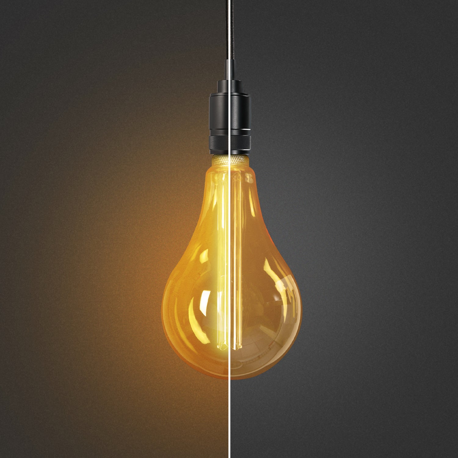 3.5W (60W Replacement) Warm Light (2100K) E26 Base PS50 Big Bulb Acrylic Filament LED