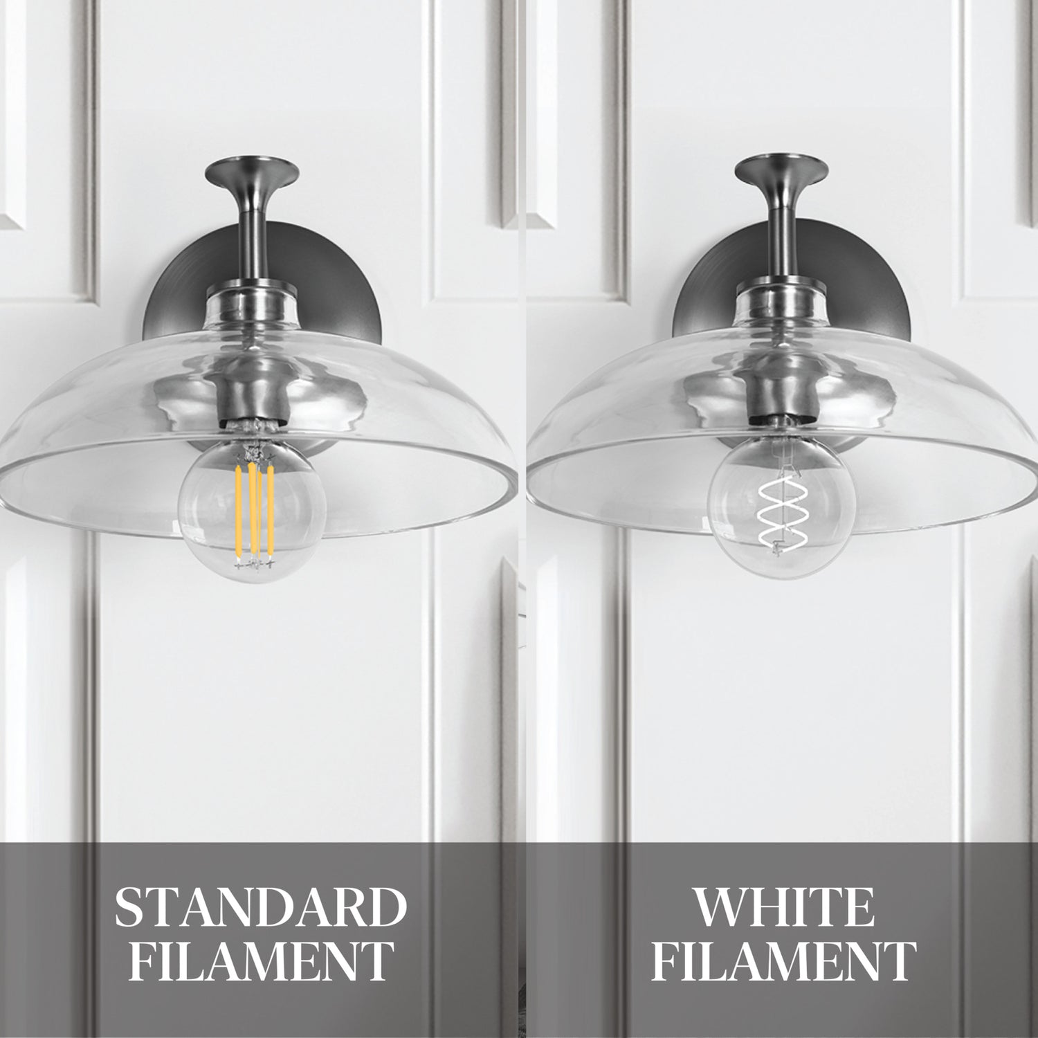 5.2W (60W Equivalent) Daylight (5000K) G16 1/2 Globe Shape (E12 Base) Spiral Designer White Filament LED Bulb (2-Pack)