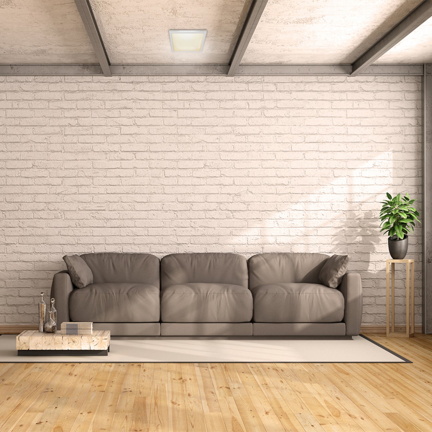 5 in. 7.2W (50W Replacement) Color Selectable (5CCT) White Square Flat Panel Ceiling Downlight