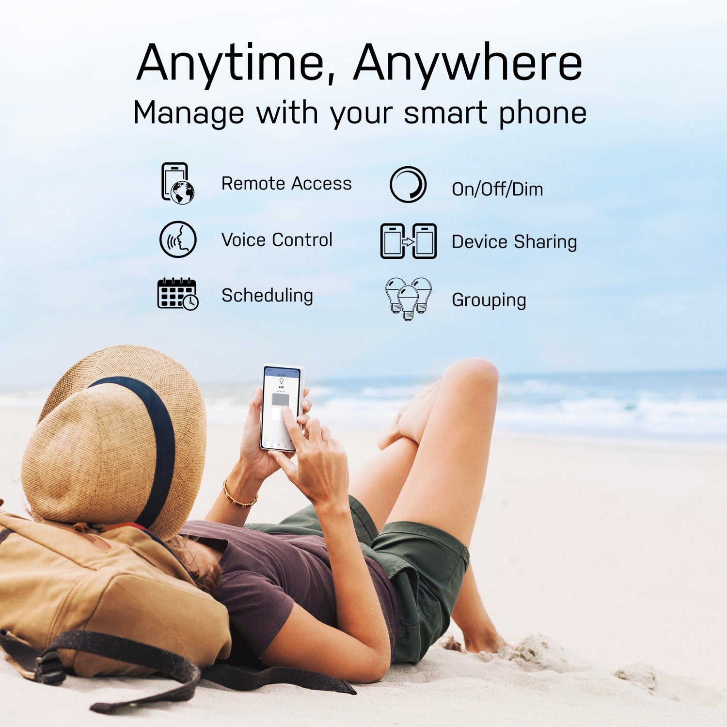 9W (60W Replacement) Color Changing RGBW A19 Alexa Google Smart Bulb (6-Pack)