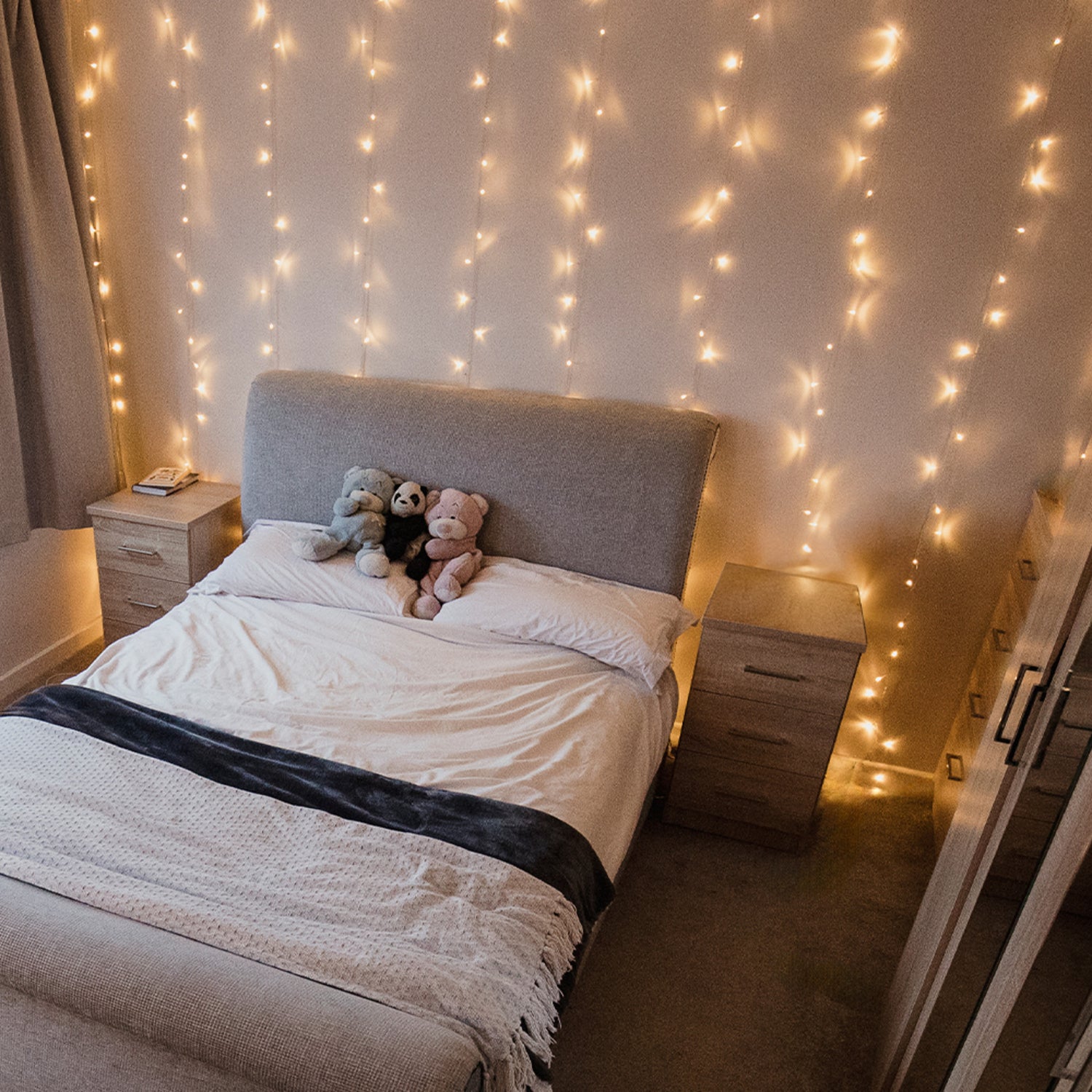 8 ft. Warm White (3000K) Fairy String Light Curtain