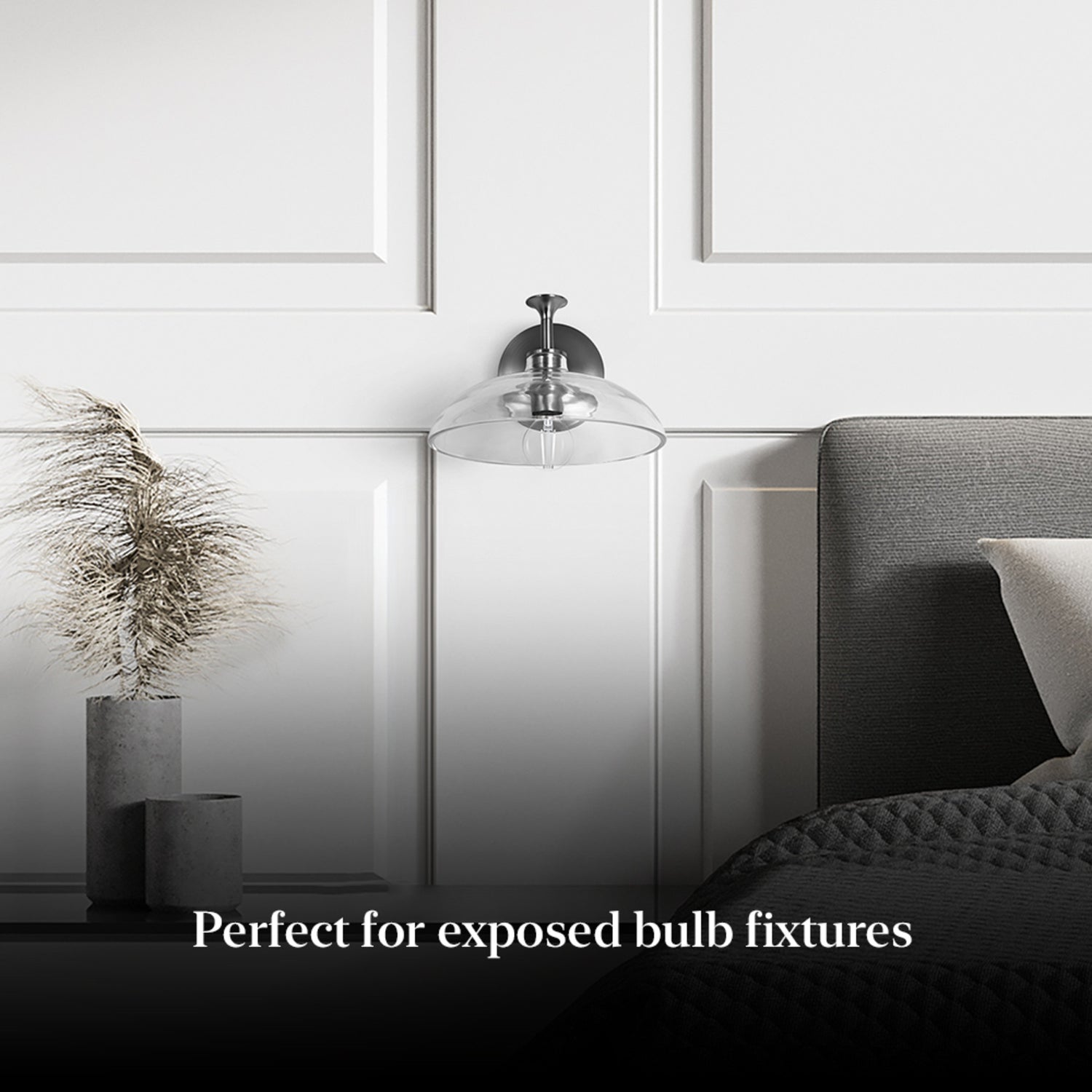 5.5W (60W Equivalent) True White (3500K) G16 1/2 Globe Shape (E26 Base) Exposed White Filament LED Bulb (2-Pack)