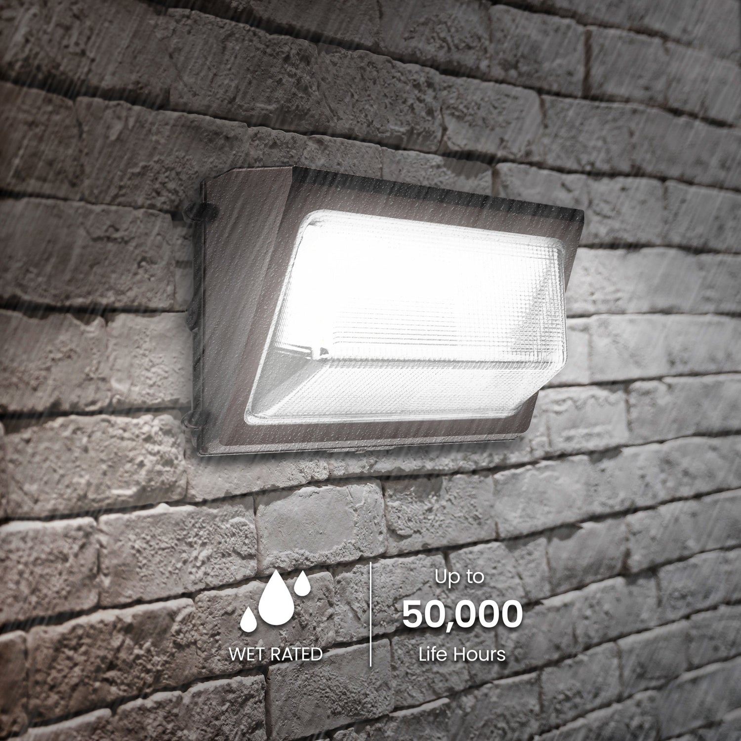 8000/6000/4000 Lumens Adjustable White Commercial Wall Pack Light