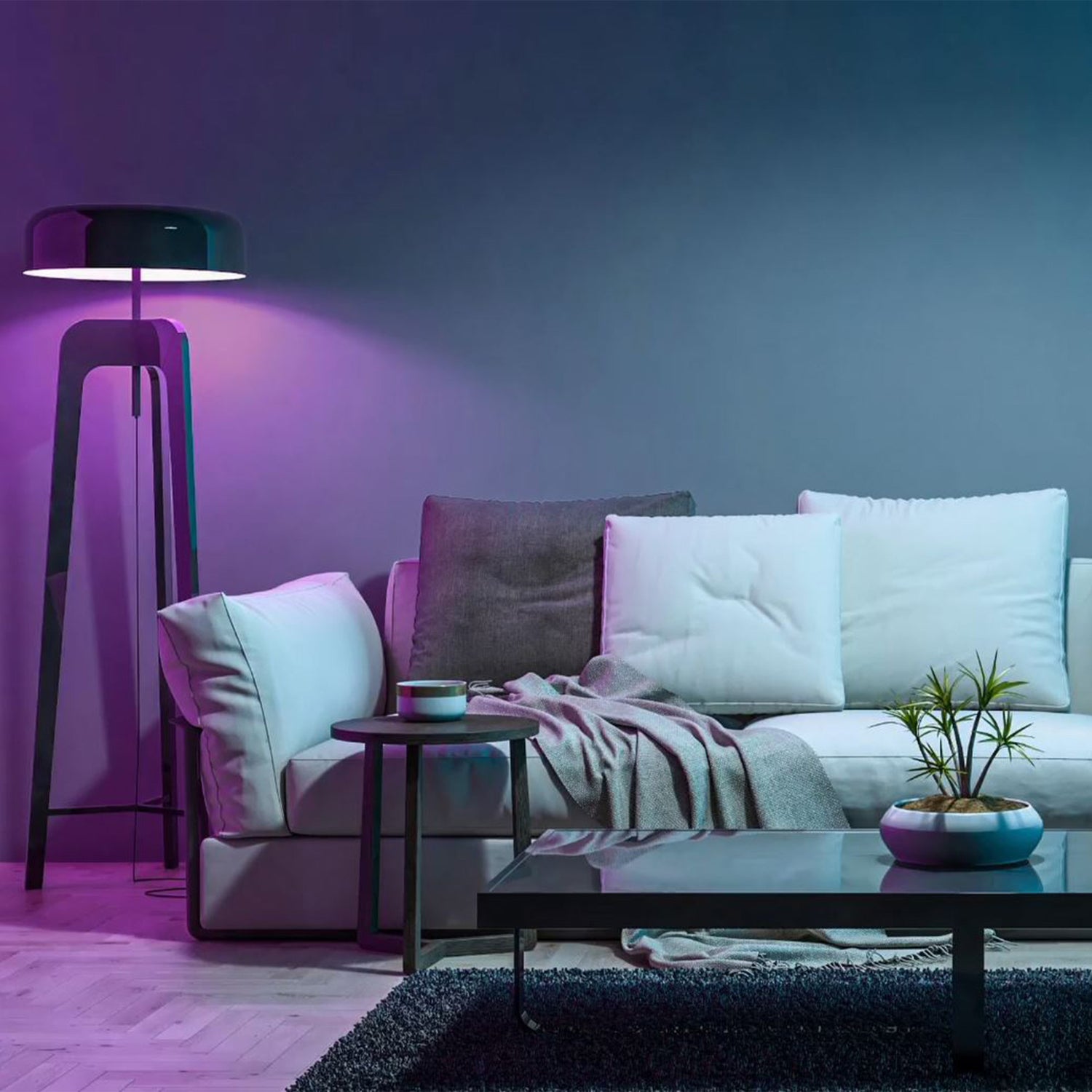 9W (60W Replacement) Color Changing RGBW A19 Alexa Google Smart Bulb (6-Pack)