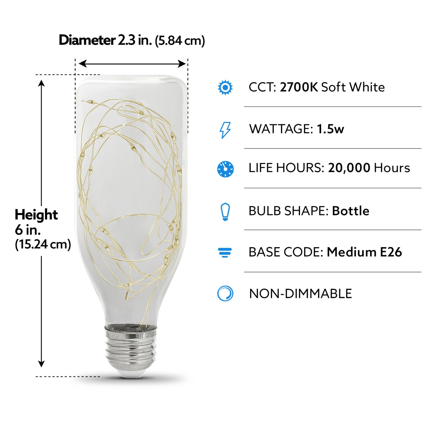 Soft White Bottle LED Fairy Light