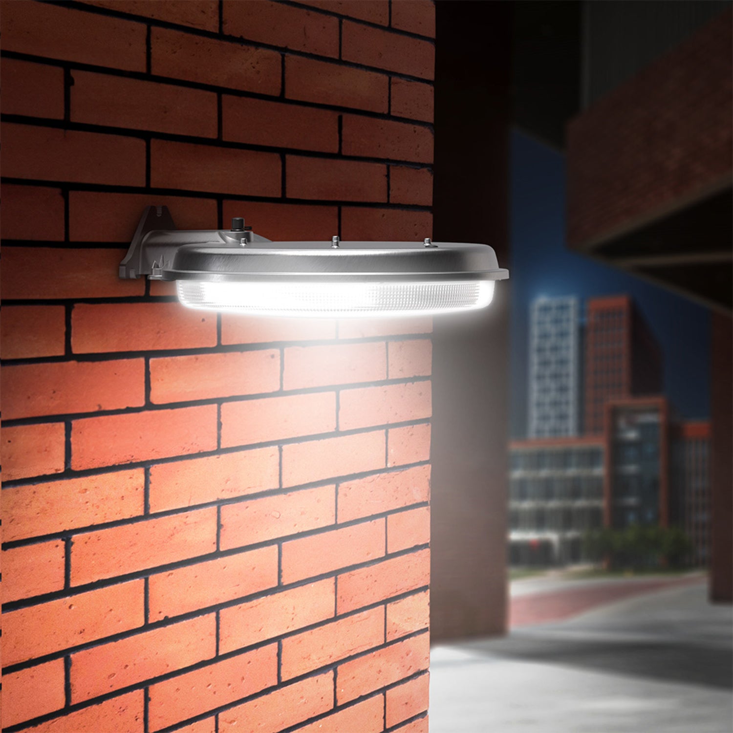 9000 Lumen Adjustable White Dusk to Dawn Silver Area Light