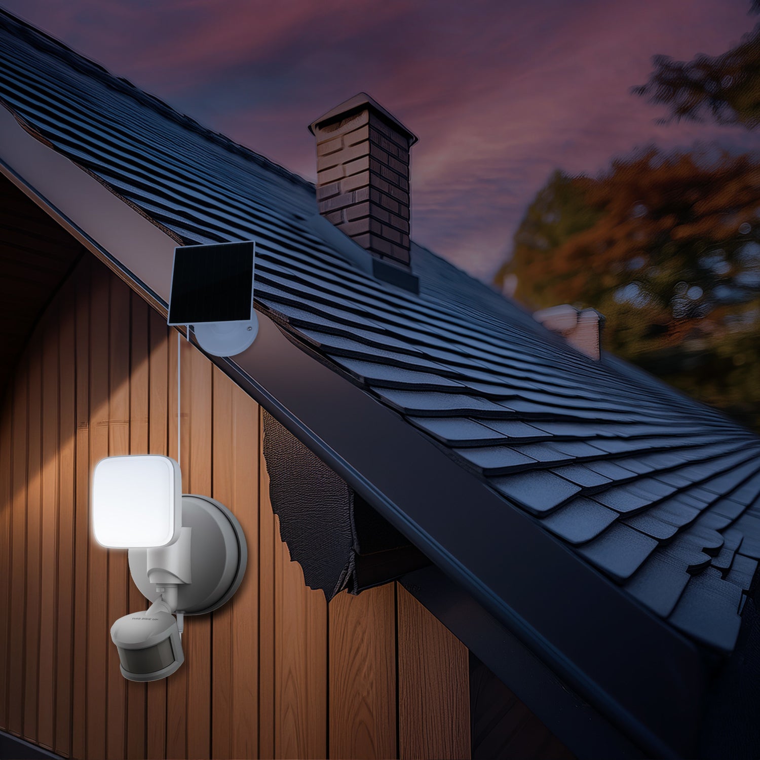 6 in. Daylight (5000K) White Solar Single Head Motion Security Floodlight