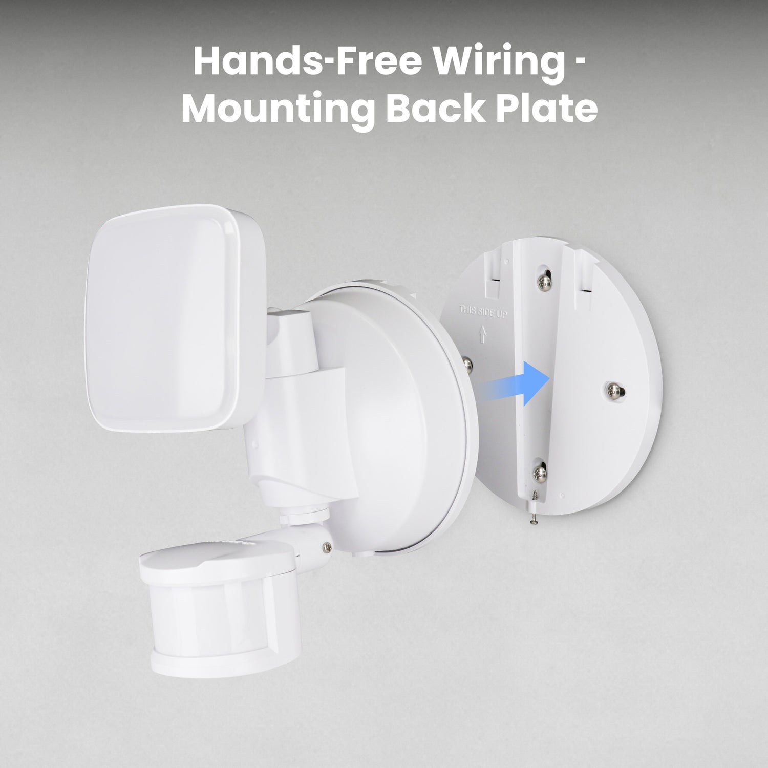 6 in. Daylight (5000K) White Solar Single Head Motion Security Floodlight