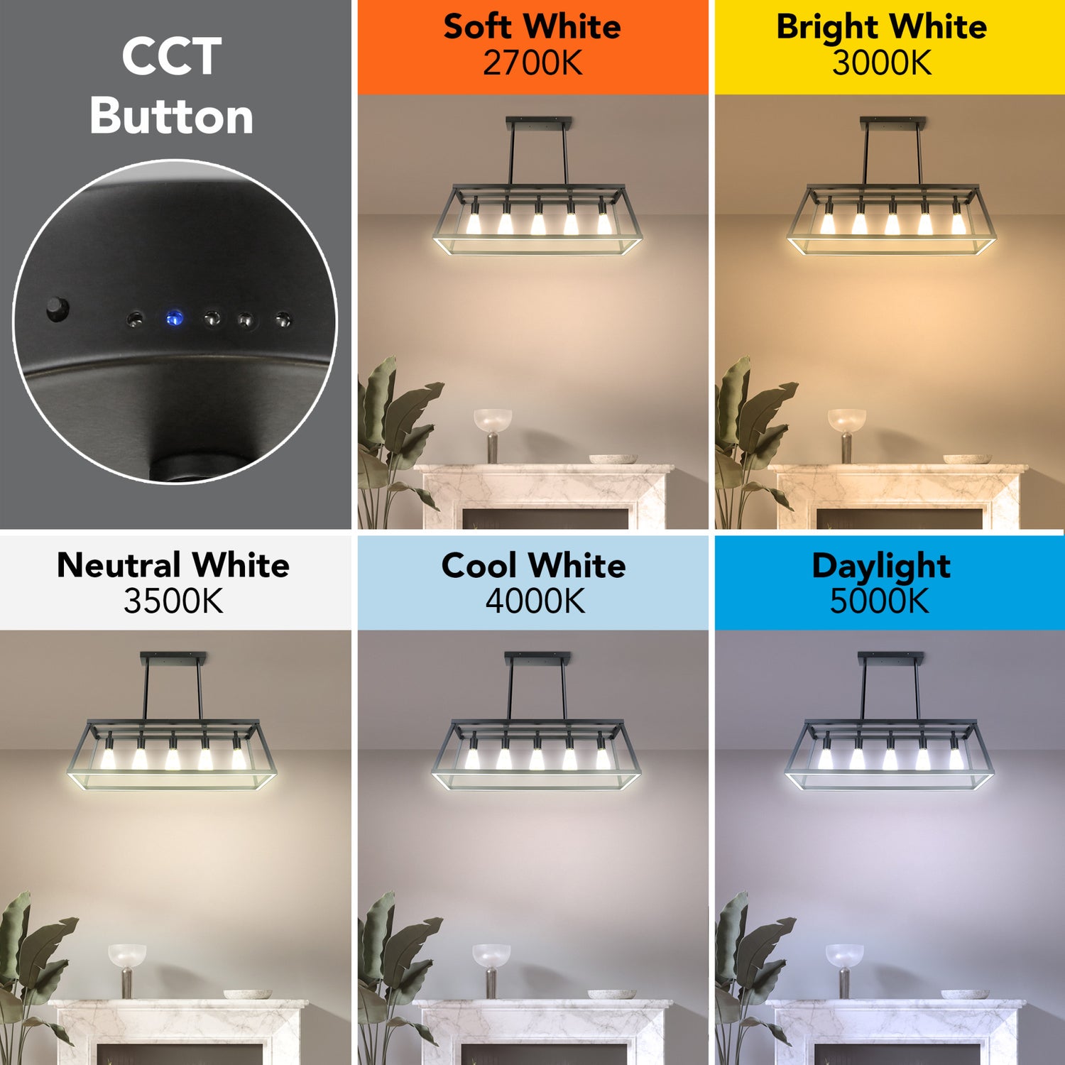 Katalyst Collection LED Decorative 5-Light Chandelier Matte Black